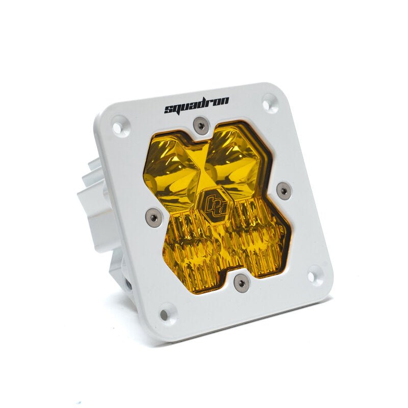Baja Designs Squadron 2.0 Sport LED Driving/Combo (Flush Mount) - Baja Amber w/White Housing - Light Bars & Cubes - Baja Designs