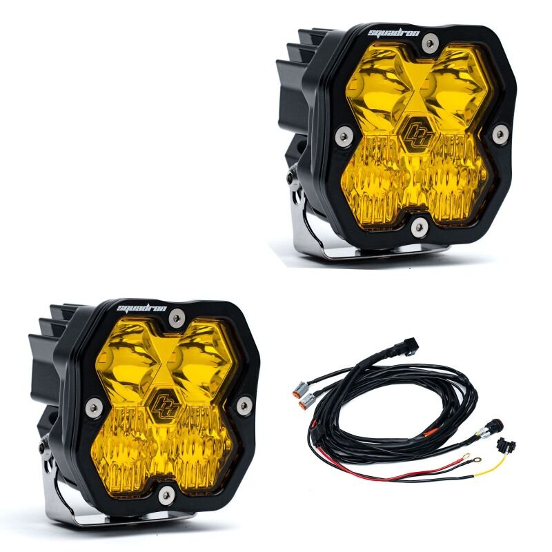 Baja Designs Squadron 2.0 Sport LED Driving/Combo (Pair) - Baja Amber - Light Bars & Cubes - Baja Designs
