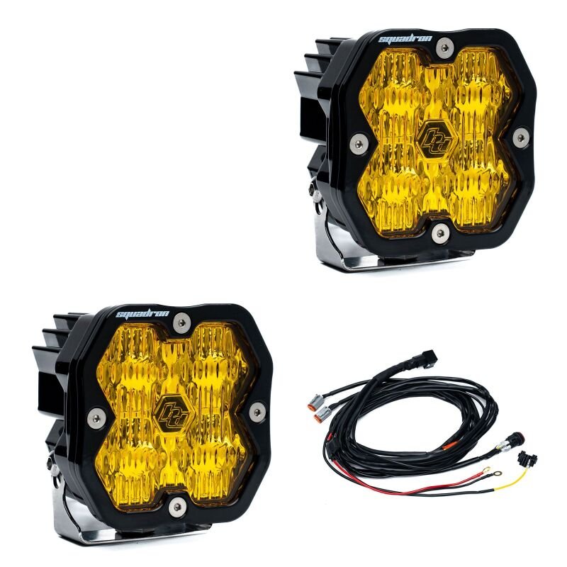 Baja Designs Squadron 2.0 Sport LED Wide Cornering (Pair) - Baja Amber - Light Bars & Cubes - Baja Designs