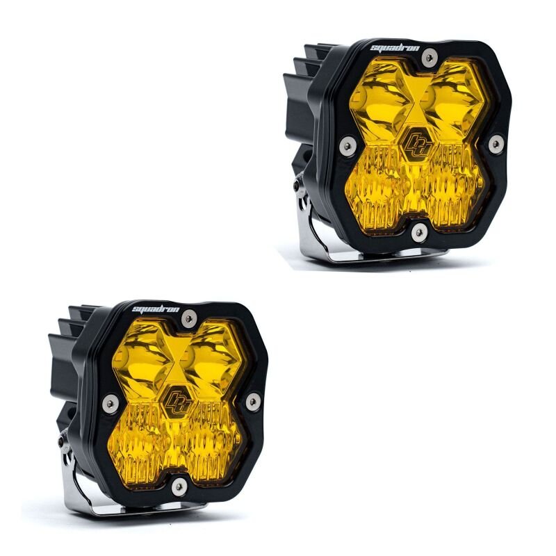 Baja Designs Squadron 2.0 Sport (Pair) LED Driving/Combo / No Harness - Baja Amber - Light Bars & Cubes - Baja Designs