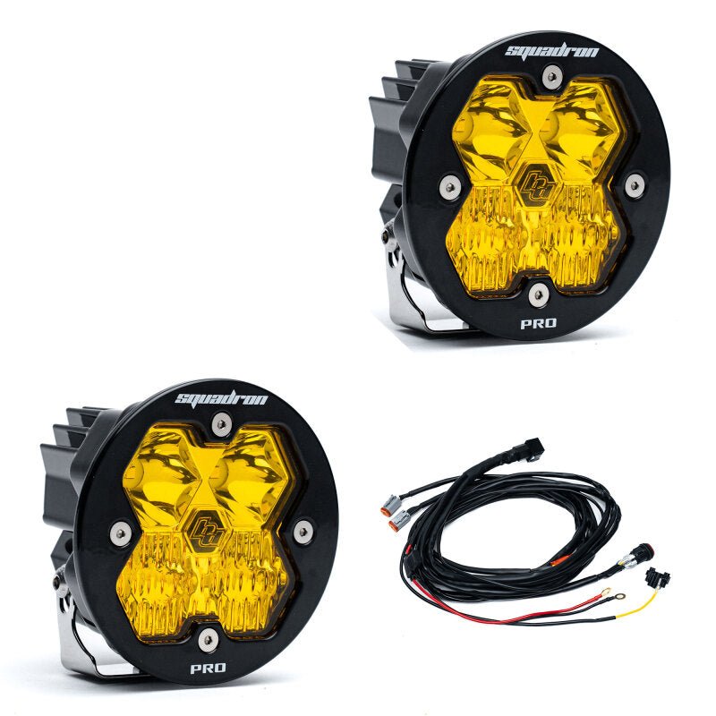 Baja Designs Squadron - R 2.0 Pro LED Driving/Combo (Pair) - Baja Amber - Light Bars & Cubes - Baja Designs