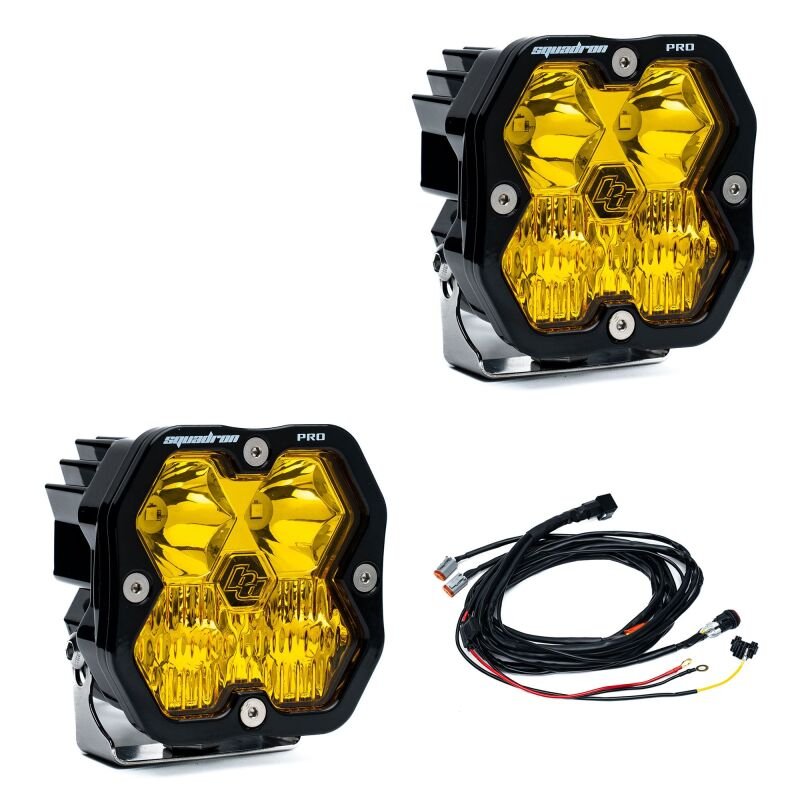 Baja Designs Squadron - R 2.0 Sport LED Driving/Combo (Pair) - Baja Amber - Light Bars & Cubes - Baja Designs