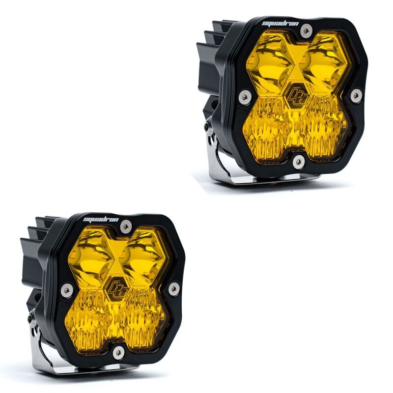 Baja Designs Squadron - R 2.0 Sport (Pair) LED Driving/Combo / No Harness - Baja Amber - Light Bars & Cubes - Baja Designs