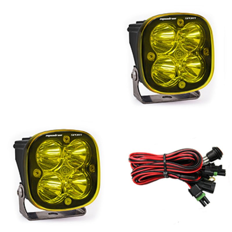 Baja Designs Squadron Sport Work/Scene Pair LED Light Pods - Amber Light Bars & Cubes