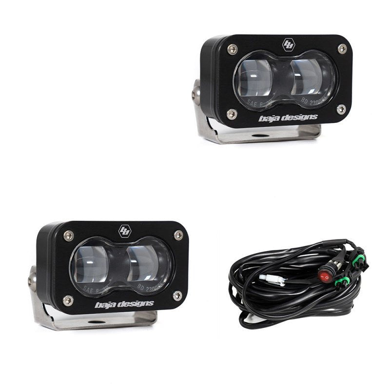 Baja Designs Universal S2 SAE Spot LED (Pair) - Clear - Light Bars & Cubes - Baja Designs