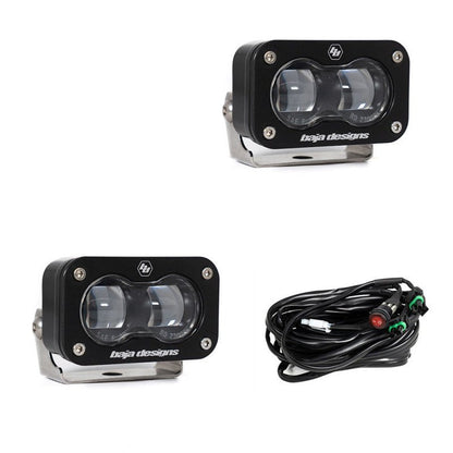 Baja Designs Universal S2 SAE Spot LED (Pair) - Clear - Light Bars & Cubes - Baja Designs
