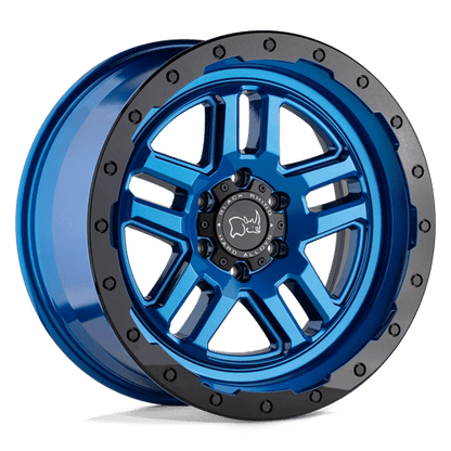 Black Rhino BARSTOW Dearborn Blue W/ Black Ring 20x9.5 +12 6x135mm 87.1mm