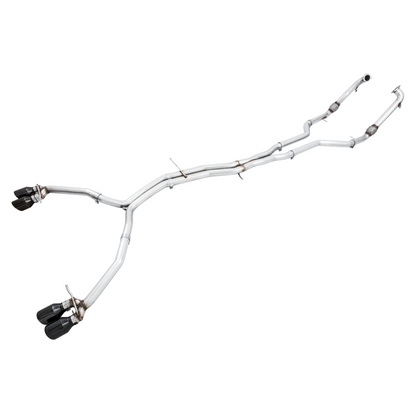 AWE Tuning Audi B9 S4 Track Edition Exhaust - Non-Resonated (Black 102mm Tips)