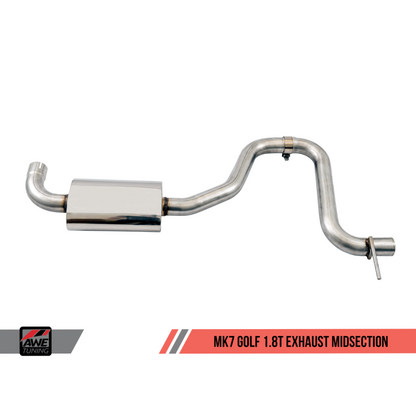 AWE Tuning VW MK7 Golf 1.8T Touring Edition Exhaust w/Chrome Silver Tips (90mm)