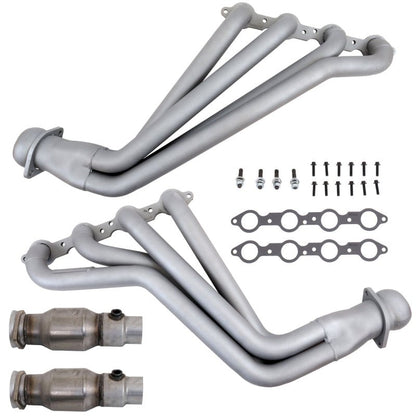 BBK 10 - 15 Camaro LS3 L99 Long Tube Exhaust Headers With Converters - 1 - 3/4 Chrome Headers & Manifolds