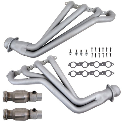 BBK 10 - 15 Camaro LS3 L99 Long Tube Exhaust Headers With Converters - 1 - 3/4 Chrome Headers & Manifolds