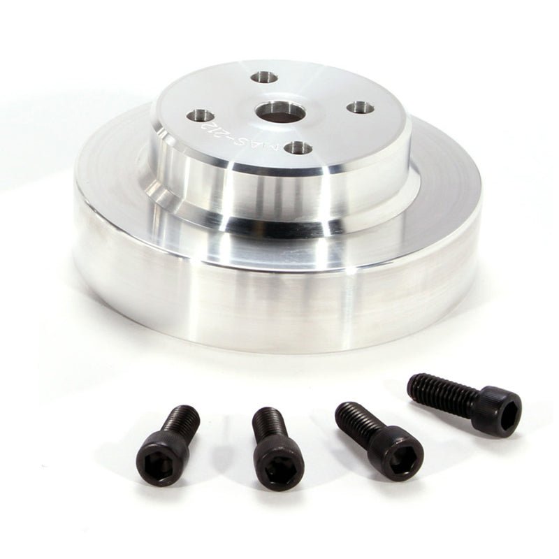 BBK 86 - 93 Mustang 5.0 Underdrive Pulley Kit - Lightweight CNC Billet Aluminum (3pc) Pulleys - Crank, Underdrive