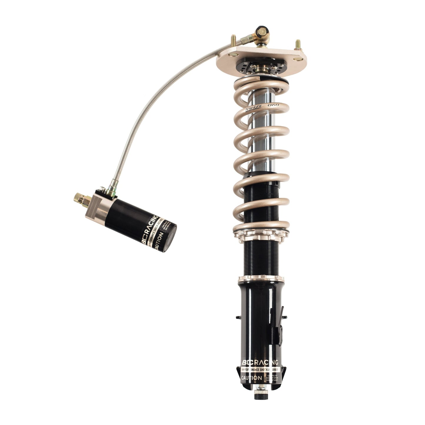 BC Racing HM Series coilover on white background