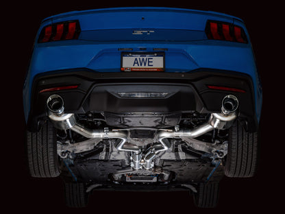AWE Tuning 2024 Ford Mustang GT Fastback S650 RWD Touring Catback Exhaust w/ Dual Chrome Silver Tips
