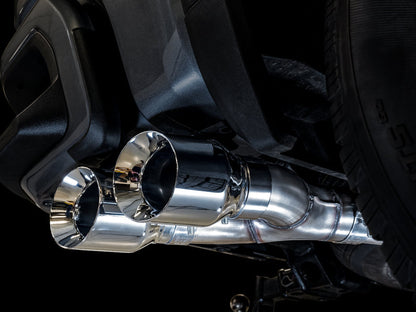 AWE Tuning 4th Gen GM 1500 5.3L 0FG Cat-Back Dual Side Exit (Flat Bumper) - Chrome Tips