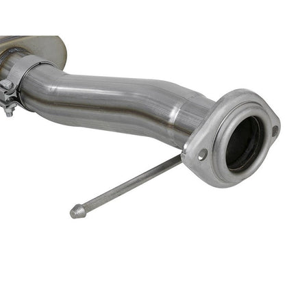aFe Rebel Series Exht 3in SS Middle Side Exit CB w/ Black Tips 11-14 Ford F150 Ecoboost V6 3.5L (tt)