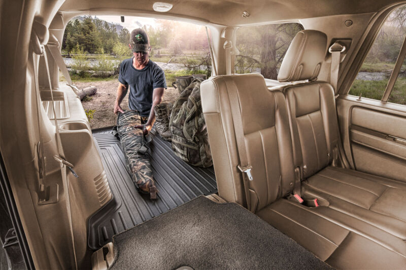 Husky Liners 21-23 Suburban/Yukon XL Weatherbeater Cargo Liner Behind 2rd Row Over Folded 3rd Rw BLK