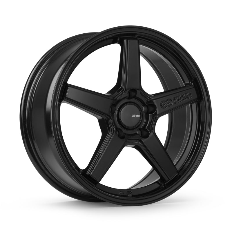 Enkei Quasar 18x8in / 5x114.3 BP / 45mm Offset / 72.6mm Bore - Gloss Black Wheel