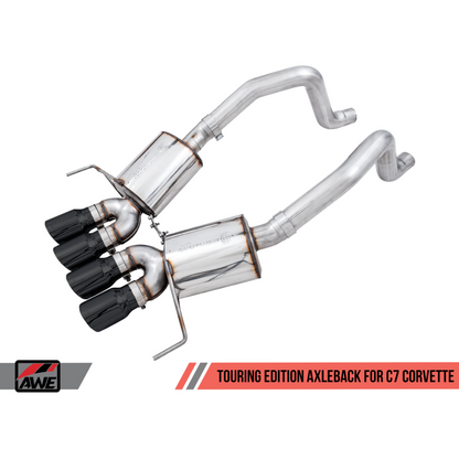 AWE Tuning 14-19 Chevy Corvette C7 Z06/ZR1 Touring Edition Axle-Back Exhaust w/Black Tips