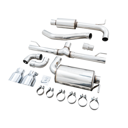 AWE 2022+ Volkswagen GTI MK8 Touring Edition Exhaust - Chrome Silver Tips