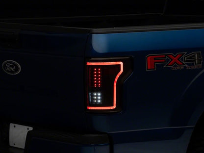 Raxiom 15-17 Ford F-150 LED Tail Lights w/ SEQL Turn Signals- Black Housing (Clear Lens)