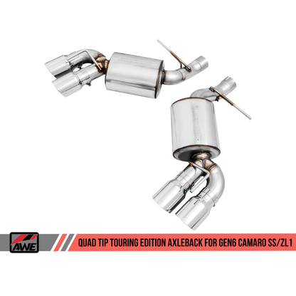 AWE Tuning 16-19 Chevrolet Camaro SS Axle-back Exhaust - Touring Edition (Quad Chrome Silver Tips)
