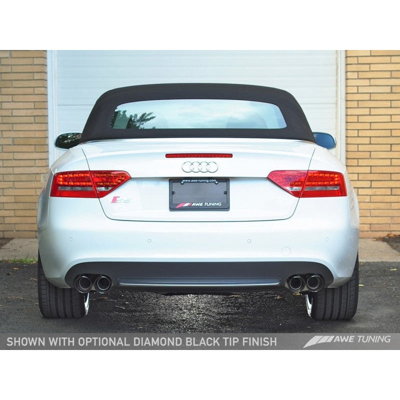 AWE Tuning B8 / B8.5 S5 Cabrio Touring Edition Exhaust - Non-Resonated - Diamond Black Tips