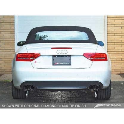 AWE Tuning Audi B8 / B8.5 S5 Cabrio Touring Edition Exhaust - Non-Resonated - Chrome Silver Tips