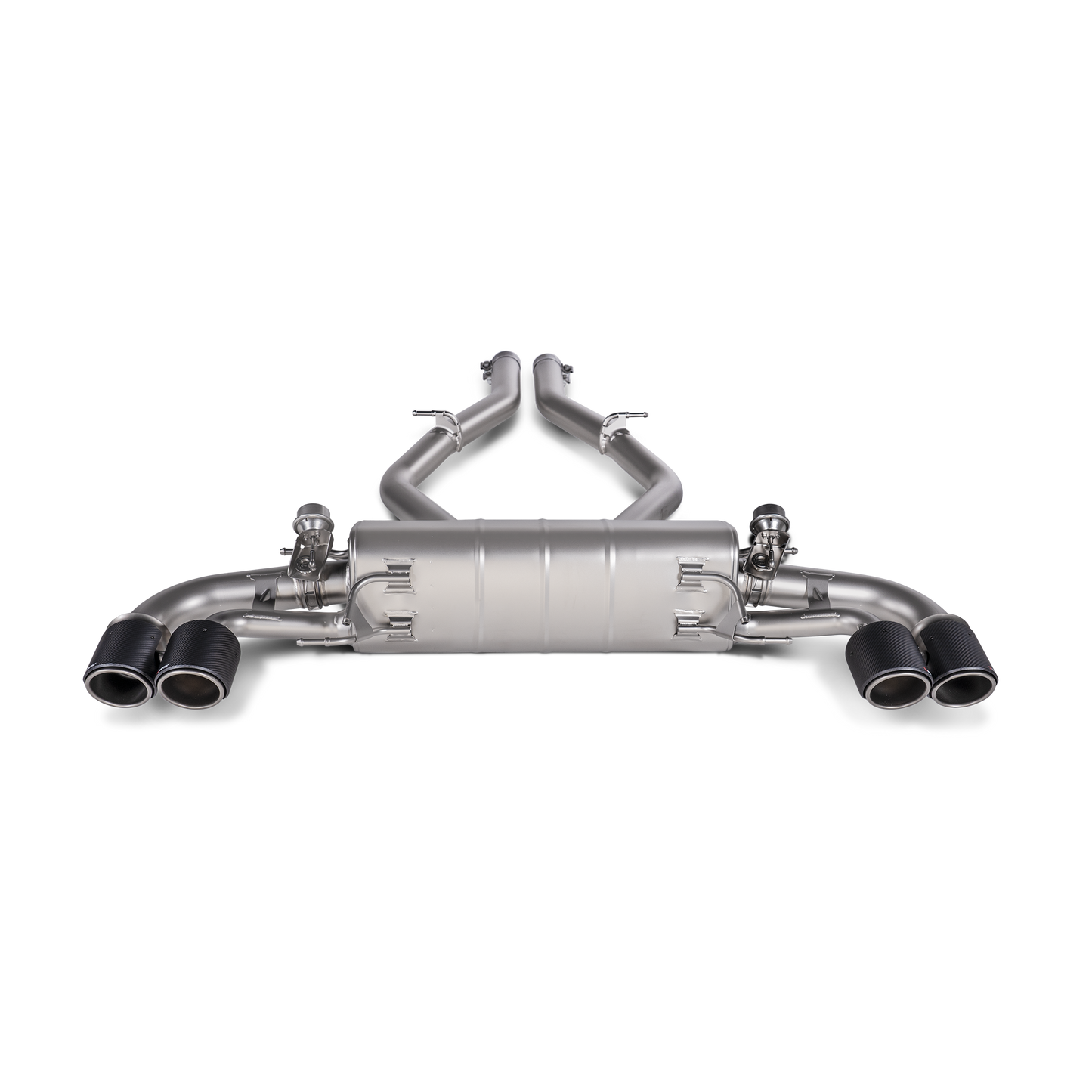 Akrapovič Slip-On Line Exhaust (Titanium) w/Carbon Tips - 2016-2020 Alfa Romeo Giulia Quadrifoglio