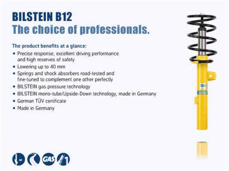 Bilstein B12 (Pro-Kit) 14-16 Mini Cooper S L4 2.0L Front and Rear Suspension Kit-Shock & Spring Kits-Bilstein