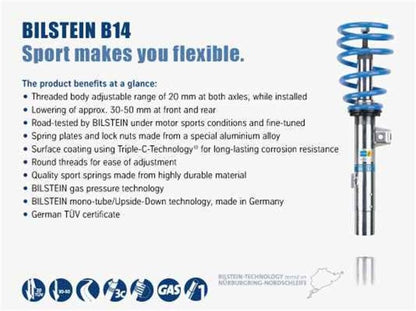 Bilstein B14 2005 Mini Cooper Base Convertible Front and Rear Suspension Kit-Coilovers-Bilstein