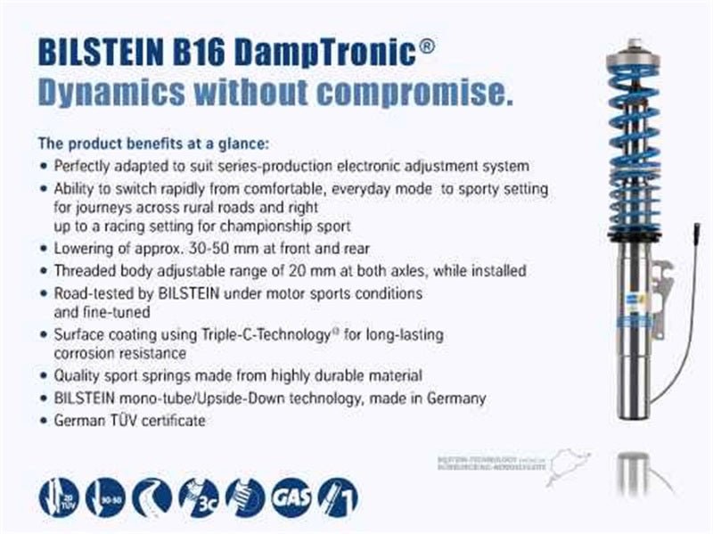 Bilstein B16 (PSS10) 06-10 BMW E60 M5 EDC Performance Suspension System-Coilovers-Bilstein