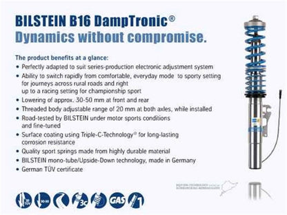 Bilstein B16 (PSS10) 06-10 BMW E60 M5 EDC Performance Suspension System-Coilovers-Bilstein