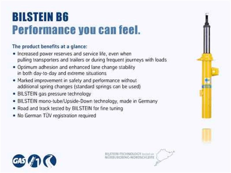 Bilstein B6 Performance 16-19 Mini Cooper Clubman Front Left Strut Assembly-Shocks and Struts-Bilstein
