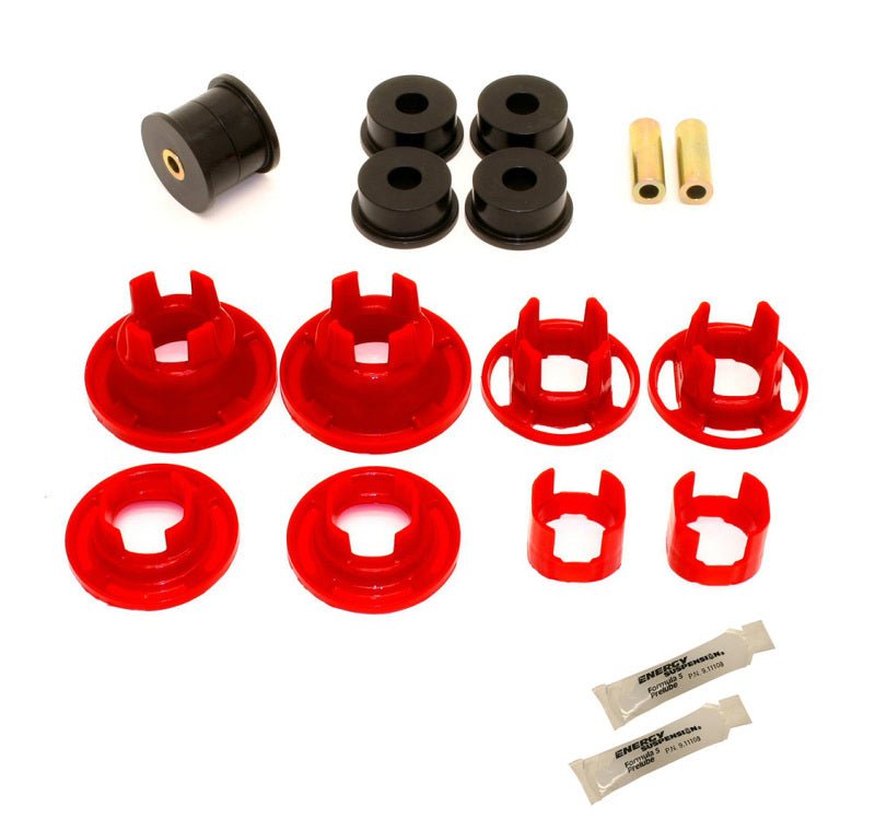BMR 10-11 5th Gen Camaro Street Version Rear Cradle Bushing Kit (BK001 BK016) - Black/Red-Differential Bushings-BMR Suspension
