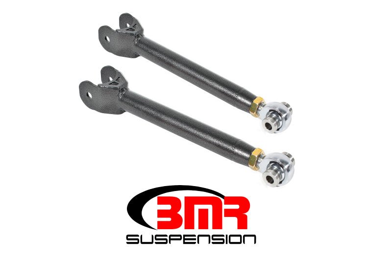 BMR 16-17 6th Gen Camaro Lower Trailing Arms w/ Single Adj. Rod Ends - Black Hammertone-Suspension Arms & Components-BMR Suspension