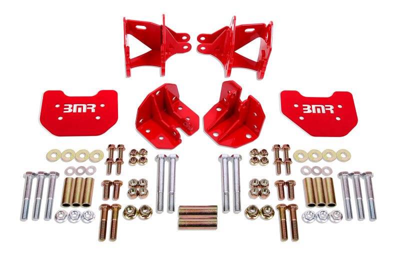 BMR 79-04 Mustang Rear Coilover Conversion Kit w/ Control Arm Bracket - Red-Coilover Components-BMR Suspension