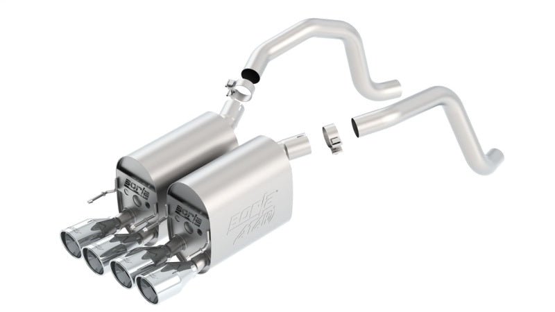 Borla 05-08 Chevrolet Corvette Coupe/Conv 6.0L/6.2L 8cyl Aggressive ATAK Exhaust (rear section only)-Catback-Borla