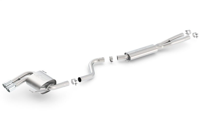 Borla 08-12 BMW 328i Sdm E90 2.0L RWD Dual Left Rear Exit Touring Cat-Back Exhaust-Catback-Borla