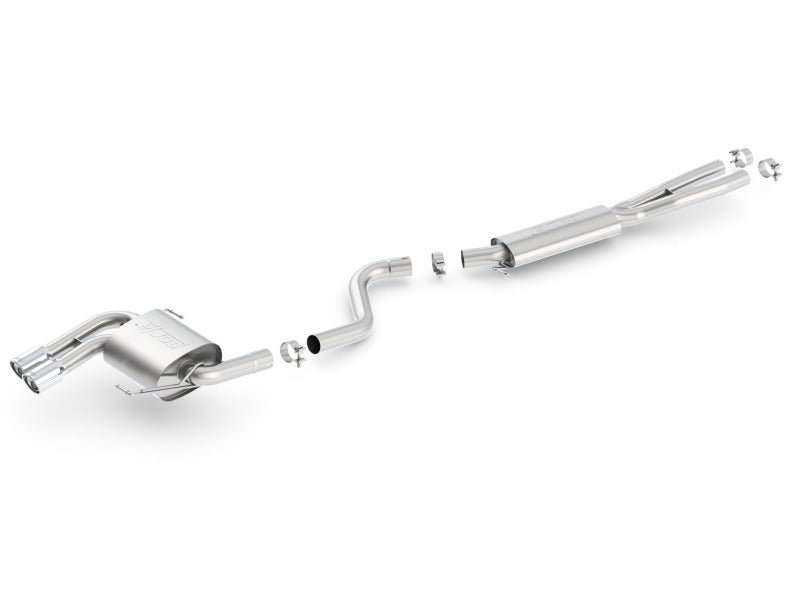 Borla 08-12 BMW 328i Sdm E90 2.0L RWD Dual Left Rear Exit Touring Cat-Back Exhaust-Catback-Borla