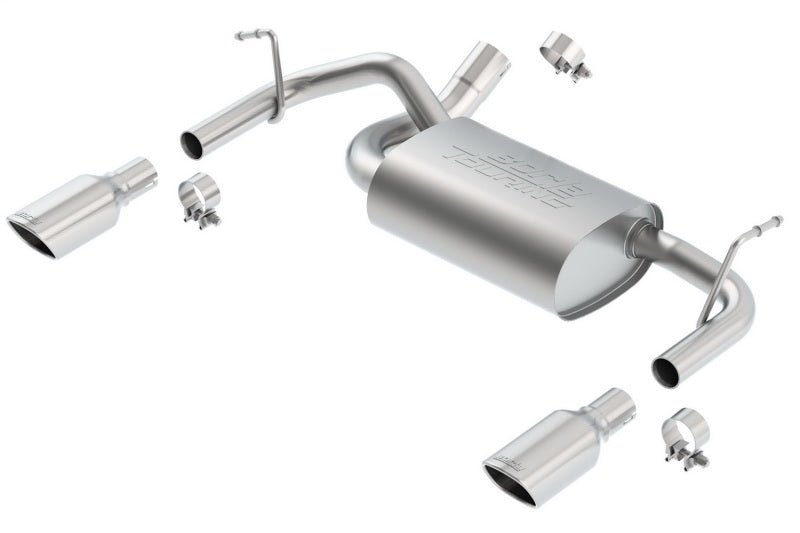 Borla 12-16 Jeep Wrangler 3.6L AT/MT 4WD Single Split Rr Exit Touring Exhaust (rear section only)-Axle Back-Borla