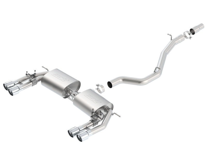 Borla 13-15 Audi S3 S-Type Dual Round Rolled Catback Exhaust-Catback-Borla