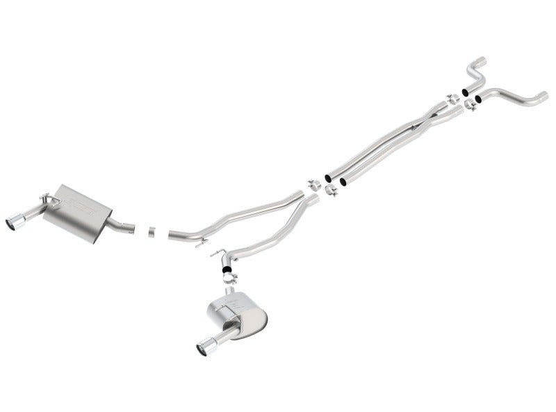 Borla 14-15 Camaro 3.6L V6 Single Split Rear Exit Touring Catback Exhaust-Catback-Borla