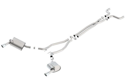 Borla 14-15 Camaro 3.6L V6 Single Split Rear Exit Touring Catback Exhaust-Catback-Borla