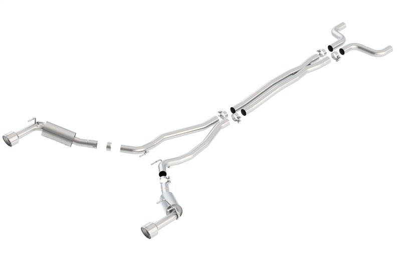 Borla 14-15 Chevy Camaro SS 6.2L V8 Single Split Rear Exit S-Type Catback Exhaust-Catback-Borla