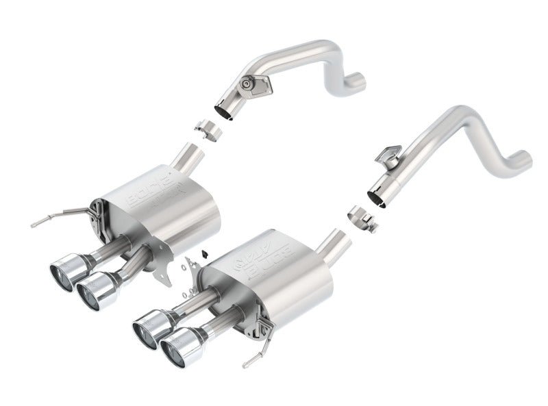 Borla 14-15 Chevy Corvette C7 w/o AFM w/o NPP Atak Rear Section Exhaust Quad Rd RL Tips-Catback-Borla