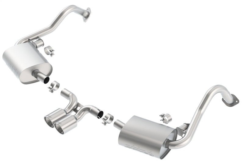 Borla 14-15 Porsche Cayman/Boxster (981) RWD 2Dr Dual Center Rear Exit Catback 4in Tip Exhaust Sys-Catback-Borla
