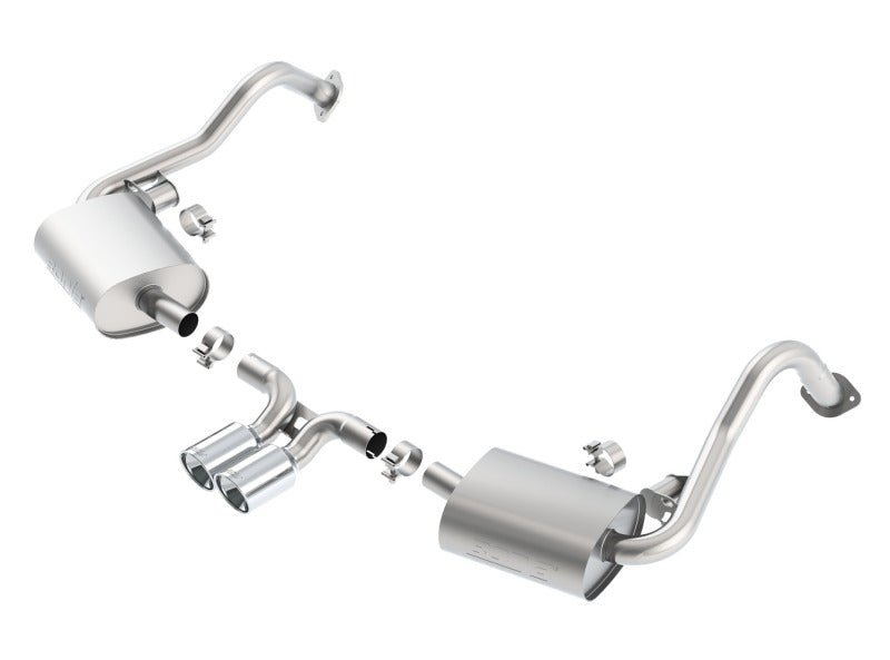 Borla 14-15 Porsche Cayman/Boxster (981) RWD 2Dr Dual Center Rear Exit Catback 4in Tip Exhaust Sys-Catback-Borla