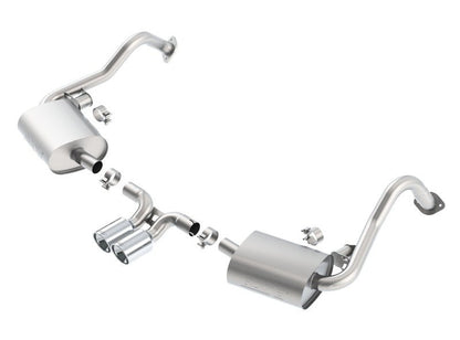 Borla 14-15 Porsche Cayman/Boxster (981) RWD 2Dr Dual Center Rear Exit Catback 4in Tip Exhaust Sys-Catback-Borla