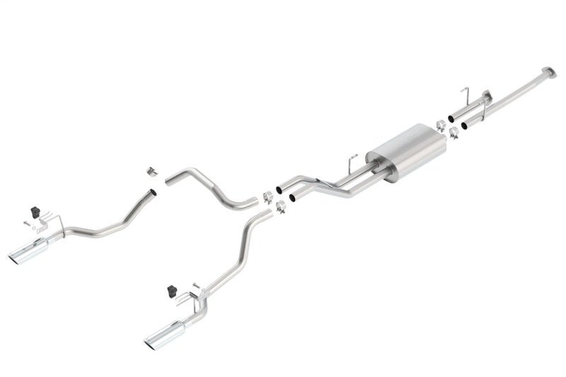 Borla 14-15 Toyota Tundra 4.6L/5.7L Crew Max SB DC SB Touring Cat Back Exhaust Dual Split Rear Exit-Catback-Borla
